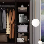 Armadio con Specchio 3 Ante 5 Cassetti Stile Classico