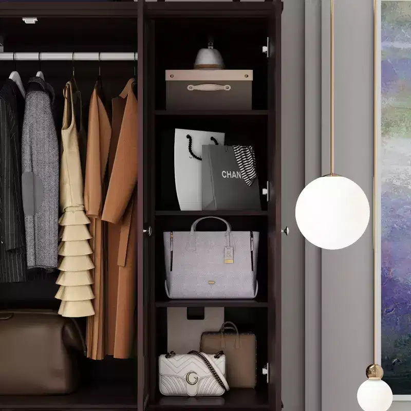 Armadio con Specchio 3 Ante 5 Cassetti Stile Classico