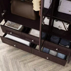 Armadio con Specchio 3 Ante 5 Cassetti Stile Classico