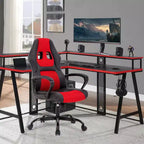 Sedia da gaming da ufficio con supporto lombare regolabile in altezza in pelle PU Sedia direzionale per donne, uomini, adulti