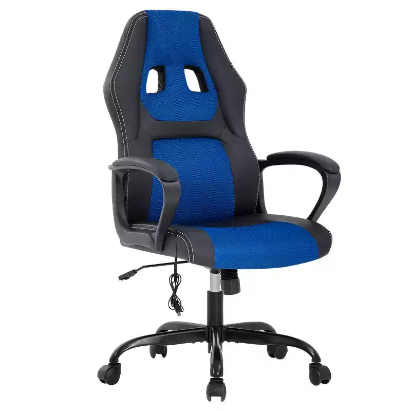 Sedia da gaming da ufficio con supporto lombare regolabile in altezza in pelle PU Sedia direzionale per donne, uomini, adulti