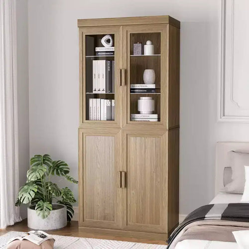 Armadietto in legno 36x31x16 con ripiano regolabile Mobiletto contenitore naturale