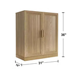 Armadietto in legno 36x31x16 con ripiano regolabile Mobiletto contenitore naturale