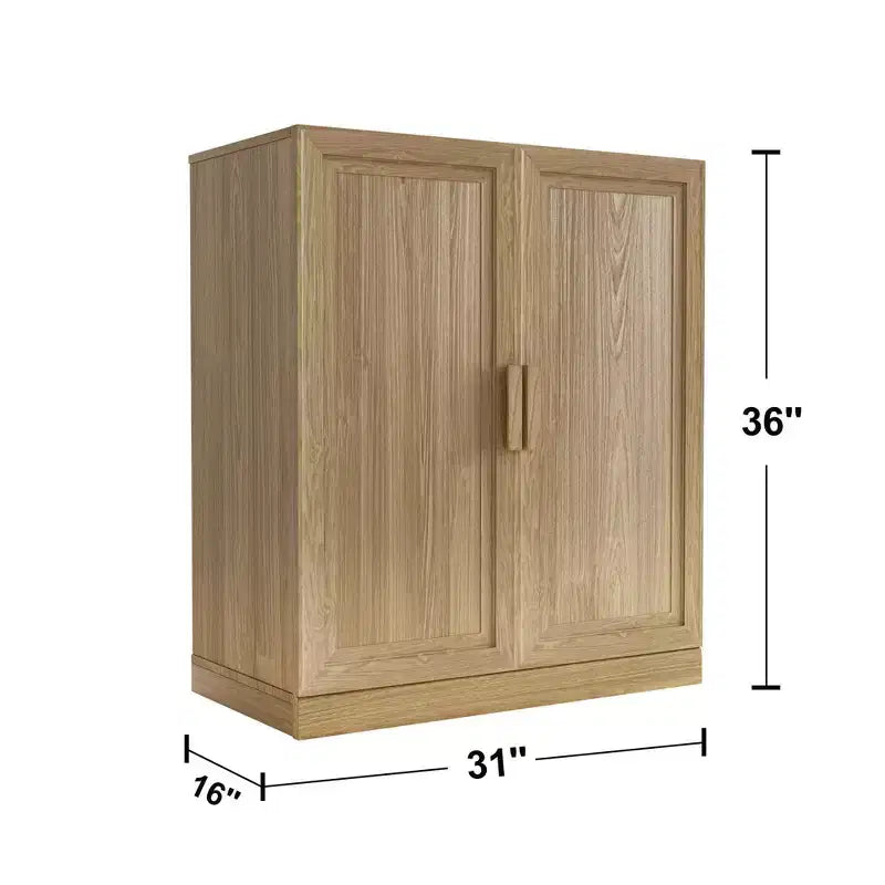 Armadietto in legno 36x31x16 con ripiano regolabile Mobiletto contenitore naturale