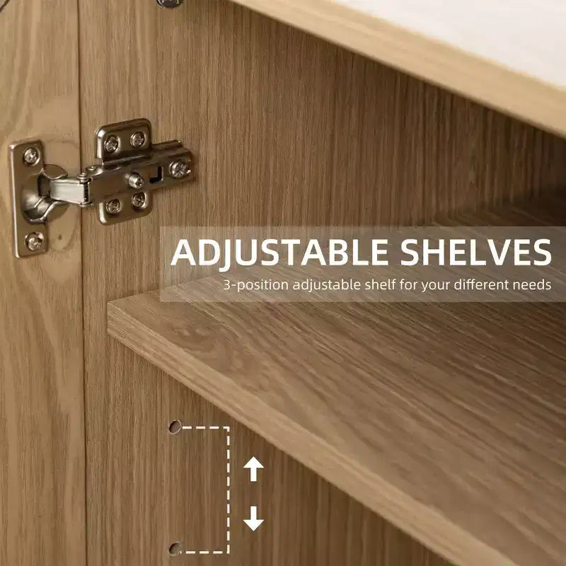 Armadietto in legno 36x31x16 con ripiano regolabile Mobiletto contenitore naturale
