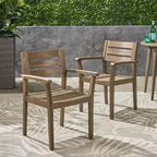 Christopher Knight Home Stamford Sedie da pranzo da esterno in legno di acacia (set da 2)