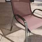 Outsunny Set di 4 Sedie da Esterno, Sedie da Giardino Impilabili con Schienale Alto, Seduta Traspirante in Rete per Giardino, Prato, Cortile