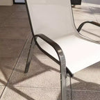 Outsunny Set di 4 Sedie da Esterno, Sedie da Giardino Impilabili con Schienale Alto, Seduta Traspirante in Rete per Giardino, Prato, Cortile