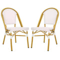 Lydia Bistro Chair (Set Of 2) - Indoor/Outdoor - PAT4044 - White - Safavieh