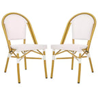 Lydia Bistro Chair (Set Of 2) - Indoor/Outdoor - PAT4044 - White - Safavieh
