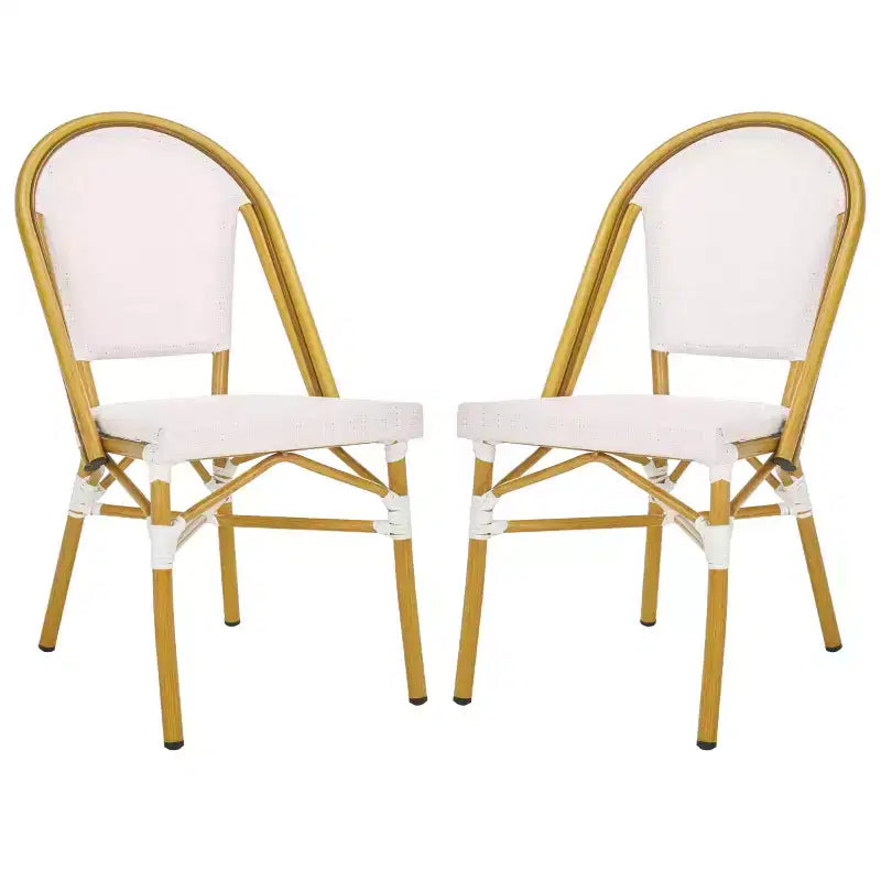 Lydia Bistro Chair (Set Of 2) - Indoor/Outdoor - PAT4044 - White - Safavieh