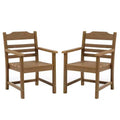GDFStudio Joyce Patio High Impact Polystyrene Dining Chairs with Armrests (Set of 2)