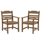 GDFStudio Joyce Patio High Impact Polystyrene Dining Chairs with Armrests (Set of 2)