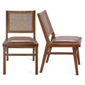 UPTIOT 2-person Indoor Wooden Chairs Brown