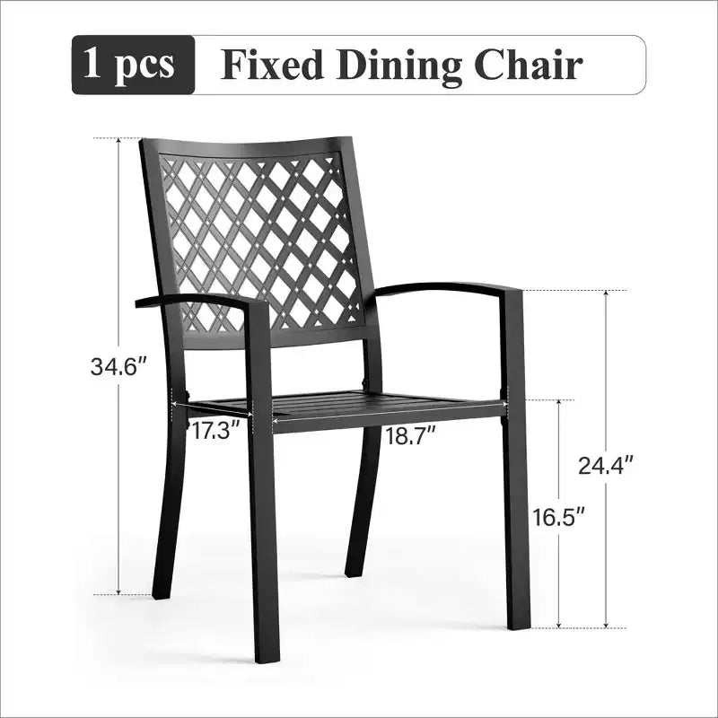 Sedie Girevoli da Esterno in Acciaio Captiva Designs per Patio con Cuscini Spessi
