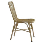 Christopher Knight Home Gail Sedie da pranzo moderne da esterno in rattan e metallo (set da 2)