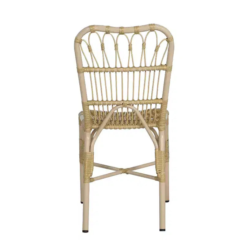 Christopher Knight Home Gail Sedie da pranzo moderne da esterno in rattan e metallo (set da 2)