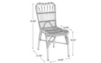 Christopher Knight Home Gail Sedie da pranzo moderne da esterno in rattan e metallo (set da 2)