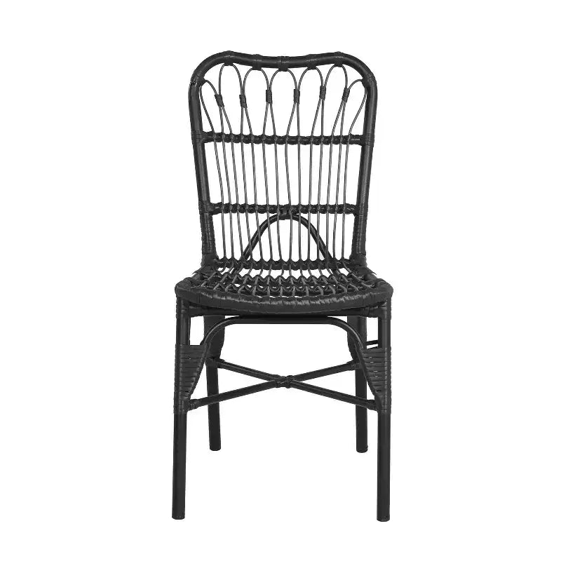 Christopher Knight Home Gail Sedie da pranzo moderne da esterno in rattan e metallo (set da 2)