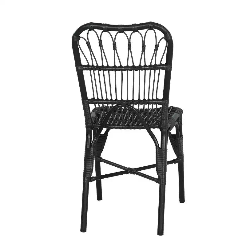 Christopher Knight Home Gail Sedie da pranzo moderne da esterno in rattan e metallo (set da 2)