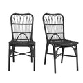 Christopher Knight Home Gail Modern Outdoor Rattan and Metal Dining Chair (Set of 2)