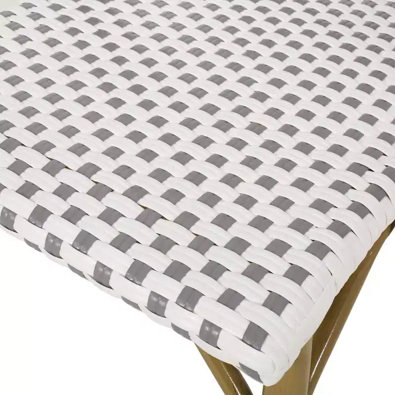 Christopher Knight Home Chaises de bistrot Brandy d'extérieur en aluminium finition bambou français et rotin synthétique (lot de 2)