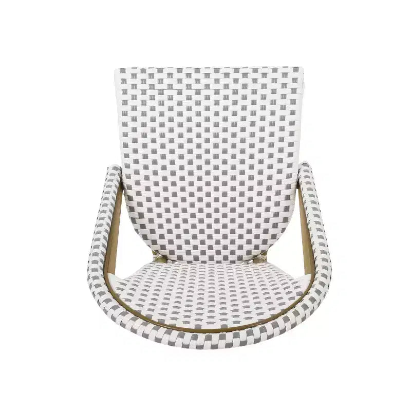 Christopher Knight Home Chaises de bistrot Brandy d'extérieur en aluminium finition bambou français et rotin synthétique (lot de 2)