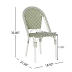 Christopher Knight Home Chaises de bistrot Brandy d'extérieur en aluminium finition bambou français et rotin synthétique (lot de 2)