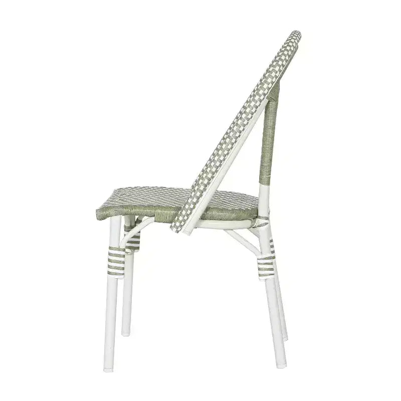 Christopher Knight Home Chaises de bistrot Brandy d'extérieur en aluminium finition bambou français et rotin synthétique (lot de 2)