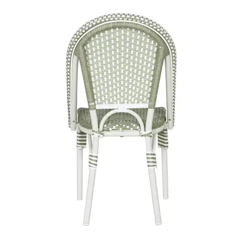Christopher Knight Home Chaises de bistrot Brandy d'extérieur en aluminium finition bambou français et rotin synthétique (lot de 2)