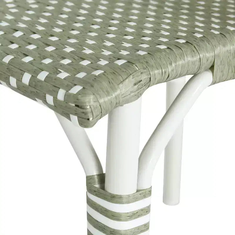 Christopher Knight Home Chaises de bistrot Brandy d'extérieur en aluminium finition bambou français et rotin synthétique (lot de 2)