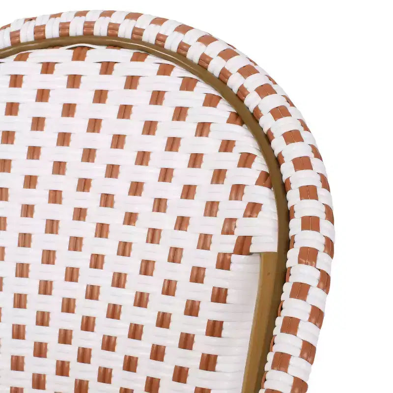 Christopher Knight Home Chaises de bistrot Brandy d'extérieur en aluminium finition bambou français et rotin synthétique (lot de 2)