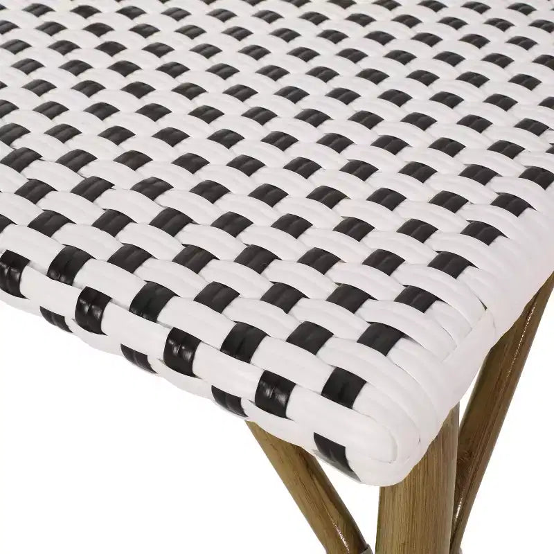 Christopher Knight Home Chaises de bistrot Brandy d'extérieur en aluminium finition bambou français et rotin synthétique (lot de 2)