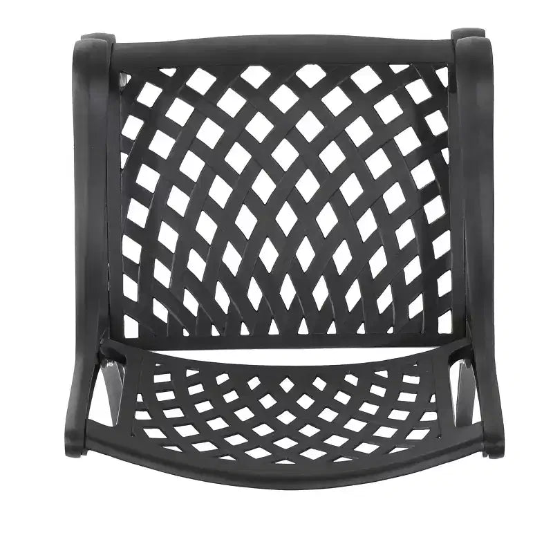 Christopher Knight Home Hallandale Chaises de salle à manger d'extérieur en fonte d'aluminium (Lot de 2), Noir mat antique