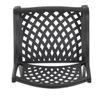 Christopher Knight Home Hallandale Chaises de salle à manger d'extérieur en fonte d'aluminium (Lot de 2), Noir mat antique