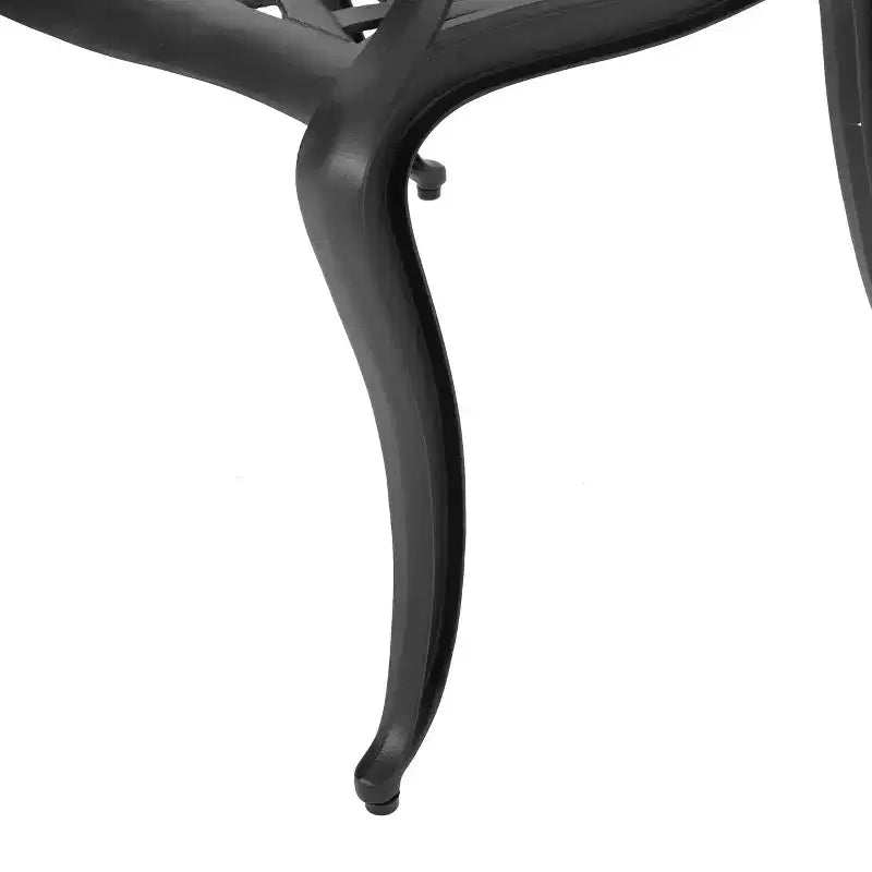 Christopher Knight Home Hallandale Chaises de salle à manger d'extérieur en fonte d'aluminium (Lot de 2), Noir mat antique