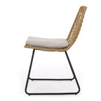 GDFStudio Azlee Sedie da pranzo per esterni in rattan e ferro con gambe ad anello (set da 2)