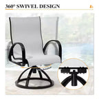 Chaises de salle à manger d'extérieur en aluminium Crestlive Products avec tissu Sunbrella (lot de 2)