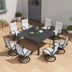 Chaises de salle à manger d'extérieur en aluminium Crestlive Products avec tissu Sunbrella (lot de 2)