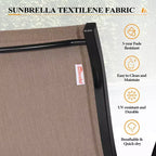 Chaises de salle à manger d'extérieur en aluminium Crestlive Products avec tissu Sunbrella (lot de 2)