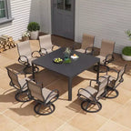 Chaises de salle à manger d'extérieur en aluminium Crestlive Products avec tissu Sunbrella (lot de 2)