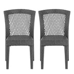 Christopher Knight Home Chaises de salle à manger empilables en rotin et fer Hava (lot de 2)