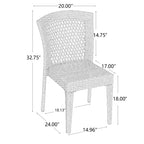 Christopher Knight Home Chaises de salle à manger empilables en rotin et fer Hava (lot de 2)