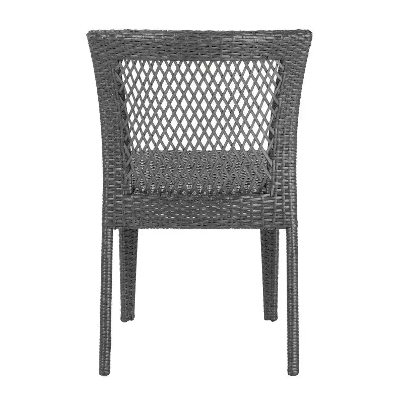 Christopher Knight Home Chaises de salle à manger empilables en rotin et fer Hava (lot de 2)