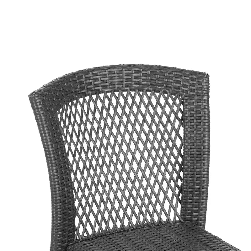 Christopher Knight Home Chaises de salle à manger empilables en rotin et fer Hava (lot de 2)