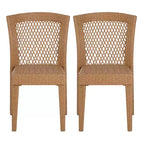 Christopher Knight Home Chaises de salle à manger empilables en rotin et fer Hava (lot de 2)