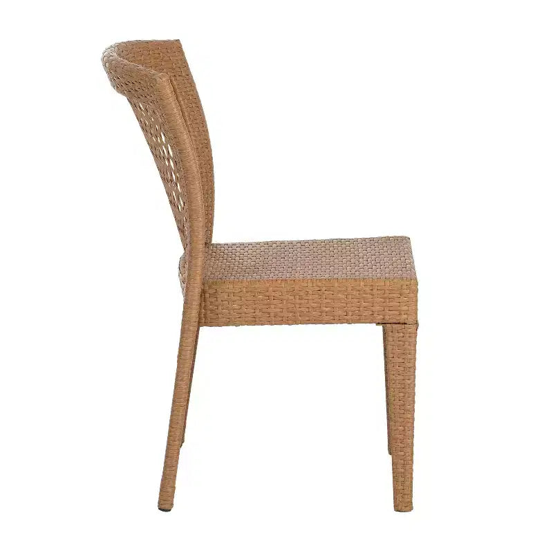 Christopher Knight Home Chaises de salle à manger empilables en rotin et fer Hava (lot de 2)