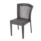 Christopher Knight Home Chaises de salle à manger empilables en rotin et fer Hava (lot de 2)