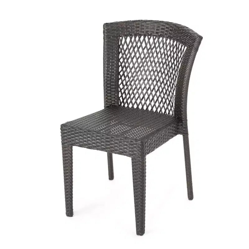 Christopher Knight Home Chaises de salle à manger empilables en rotin et fer Hava (lot de 2)