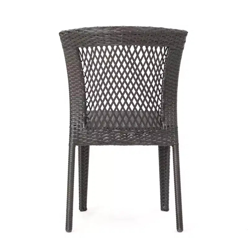 Christopher Knight Home Chaises de salle à manger empilables en rotin et fer Hava (lot de 2)